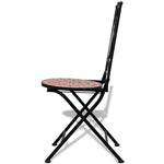 ZNTS Folding Bistro Chairs 2 pcs Ceramic Terracotta 41529