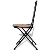 ZNTS Folding Bistro Chairs 2 pcs Ceramic Terracotta 41529