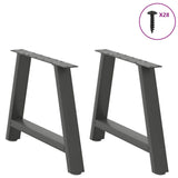 ZNTS Coffee Table Legs A-Shaped 2 pcs Anthracite 60x cm Steel 4012838