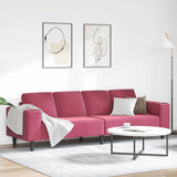 Living Room Couch Wine Red 250 x 77 x 76 cm 3335095