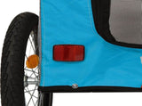 Pet Bike Trailer Blue and Grey Oxford Fabric and Iron 93834