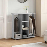 Wardrobe with Wheels Grey Sonoma 102x38x110 cm Engineered Wood 848036