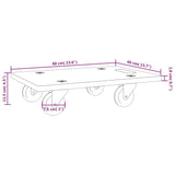 Transport Trolleys 2 pcs Rectangular 60x40x11.5 cm 154890