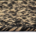 ZNTS Handmade Rug Jute Black and Natural 120 cm 133726
