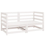 Garden Corner Sofas 2 pcs White Solid Wood Pine 805676