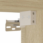ZNTS Wall-mounted Bedside Cabinet with LED Lights Sonoma Oak 3307979