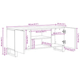 TV Cabinet with Storage Brown 105 x 33 x 46 cm Solid Mango Wood 4018296