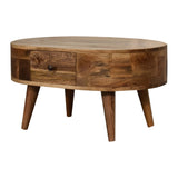 Mini Oak-ish Rounded Coffee Table IN3328