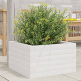 Garden Planter White 40x40x23 cm Solid Wood Pine 847179