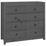 Side Cabinet Grey 100x40x90 cm Solid Wood Pine 821771