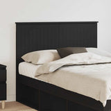 Headboard with Headboard Black Oak 135 cm Engineered wood 887770
