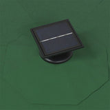 Wall-mounted Garden Parasol with LEDs 300 cm Green 312523