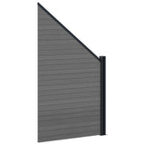 Fence Set 446 x 186 cm WPC and Aluminium Grey 3429403