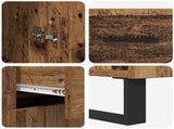 Highboard Old Wood 69.5 x 34 x 180 cm Engineered Wood 3415657