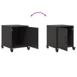 Bedside Cabinet Black 36x39x43.5 cm Steel 846614