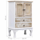 Drawer Cabinet White 50x30x80 cm Wood 284181
