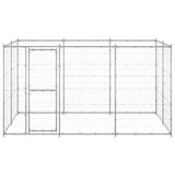 Outdoor Dog Kennel Galvanised Steel 7.26 m 3082308