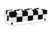 114 x 47 x 47cm Velvet Storage Ottoman, Button-tufted Footstool Box, Toy Chest with Lid for Living T3398P343242