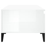 ZNTS Coffee Table High Gloss White 90x50x36.5 cm Engineered Wood 821118