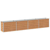 Raised Garden Bed Wood Brown 320 x 40 x 55 cm cold-rolled steel 8006262