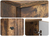 Desk with Shelf Smoked Oak 142.5 x 50 x 75 cm Engineered Wood 3414581