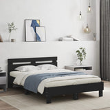 Bed Frame Black Engineered wood, Plywood Small Double Durable 3207449