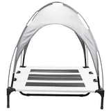 Dog Bed Folding Manual Silver Grey 122 x 93 x 106.5 cm Steel 42008176