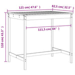 5 Piece Garden Bar Set Grey Solid Wood Pine 3157807