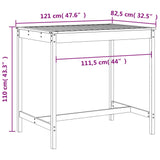 5 Piece Garden Bar Set Grey Solid Wood Pine 3157807