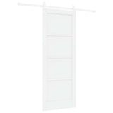 Sliding Door ORKDAL White 78 x 202 cm Solid Pine Wood 3333695