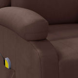 Massage Chair Brown Faux Leather 340164