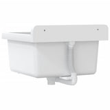 Sink Washbasin for Wall Mounting White 40x40x24 cm Resin 4002793