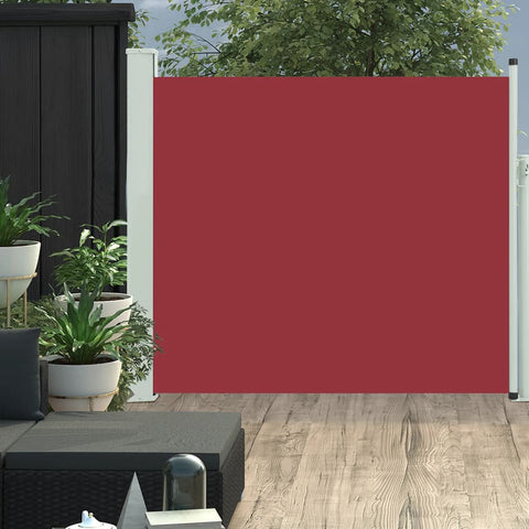 Patio Retractable Side Awning 100x300 cm Red 48373