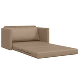 Sofa Bed Cappuccino 124 x 71 x 78 cm Artificial Leather 4106712