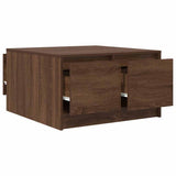 Coffee Table with Drawers Brown Oak 70.5x70x40 cm 3328414