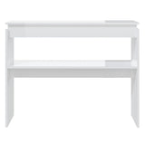 Console Table High Gloss White 102x30x80 cm Engineered Wood 808329
