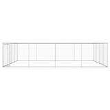 Outdoor Dog Kennel Galvanised Steel 760x760x185 cm 145037