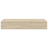 Wall-mounted Drawer Shelf Oak 60x23.5x10cm MDF 330261