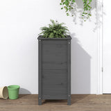 Garden Planter Grey 40x40x78 cm Solid Wood Pine 825277