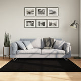 Rug HUARTE Short Pile Soft and Washable Black 160x160 cm 375116