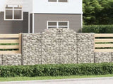 Arched Gabion Baskets 11 pcs 200x50x140/160 cm Galvanised Iron 3146371