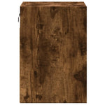 ZNTS Wall-mounted Bedside Cabinet with LED Lights Smoked Oak 3307969