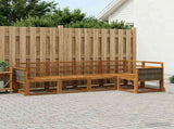 Outdoor Sofa Set 5 pcs Natural Solid Acacia Wood 3385205