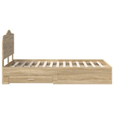 Bed Frame with Drawer Sonoma Oak 120 x 200 cm Engineered Wood 3413623
