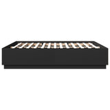 Bed Frame with LED without Mattress Black 200x200 cm 3209584