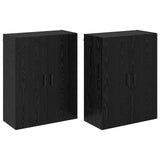 Wall-Mounted Cabinet 2 pcs Black Oak 69.5 x 34 x 90 cm 3394532
