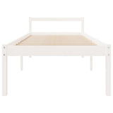 Senior Bed without Mattress White 90x200cm Solid Wood Pine 810600