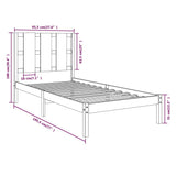 Bed Frame without Mattress 90x190 cm Single Solid Wood 3105565