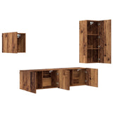 TV Cabinet Wall-mounted 4 pcs Old Wood Engineered Wood 3402764