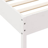 Bookcase Bed without Mattress White 90x190 cm Solid Wood Pine 3324443